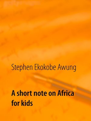 cover image of A short note on Africa for kids